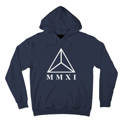 Mmxi Roman Numerals Triangle Hoodie