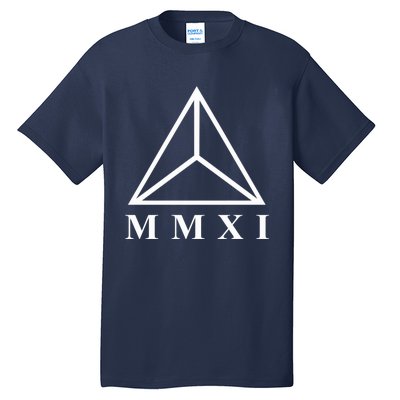 Mmxi Roman Numerals Triangle Tall T-Shirt