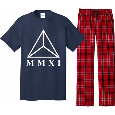 Mmxi Roman Numerals Triangle Pajama Set