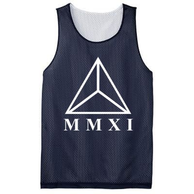 Mmxi Roman Numerals Triangle Mesh Reversible Basketball Jersey Tank