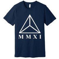 Mmxi Roman Numerals Triangle Premium T-Shirt