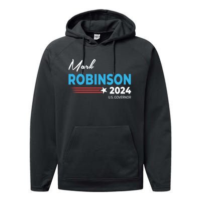 Mark Robinson North Carolina For Governor Election 2024 Performance Fleece Hoodie