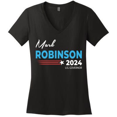 Mark Robinson North Carolina For Governor Election 2024 Women's V-Neck T-Shirt