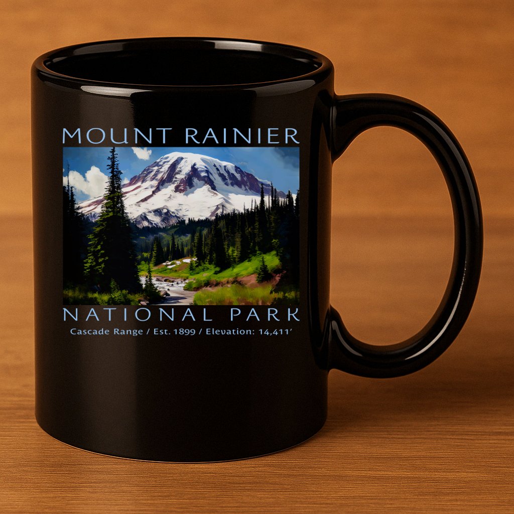 Mount Rainier National Park 11oz C Handle Ceramic Mug