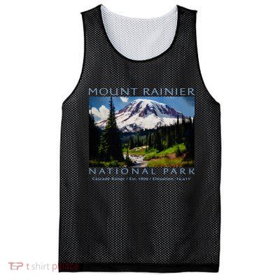 Mount Rainier National Park Mesh Reversible Basketball Jersey Tank