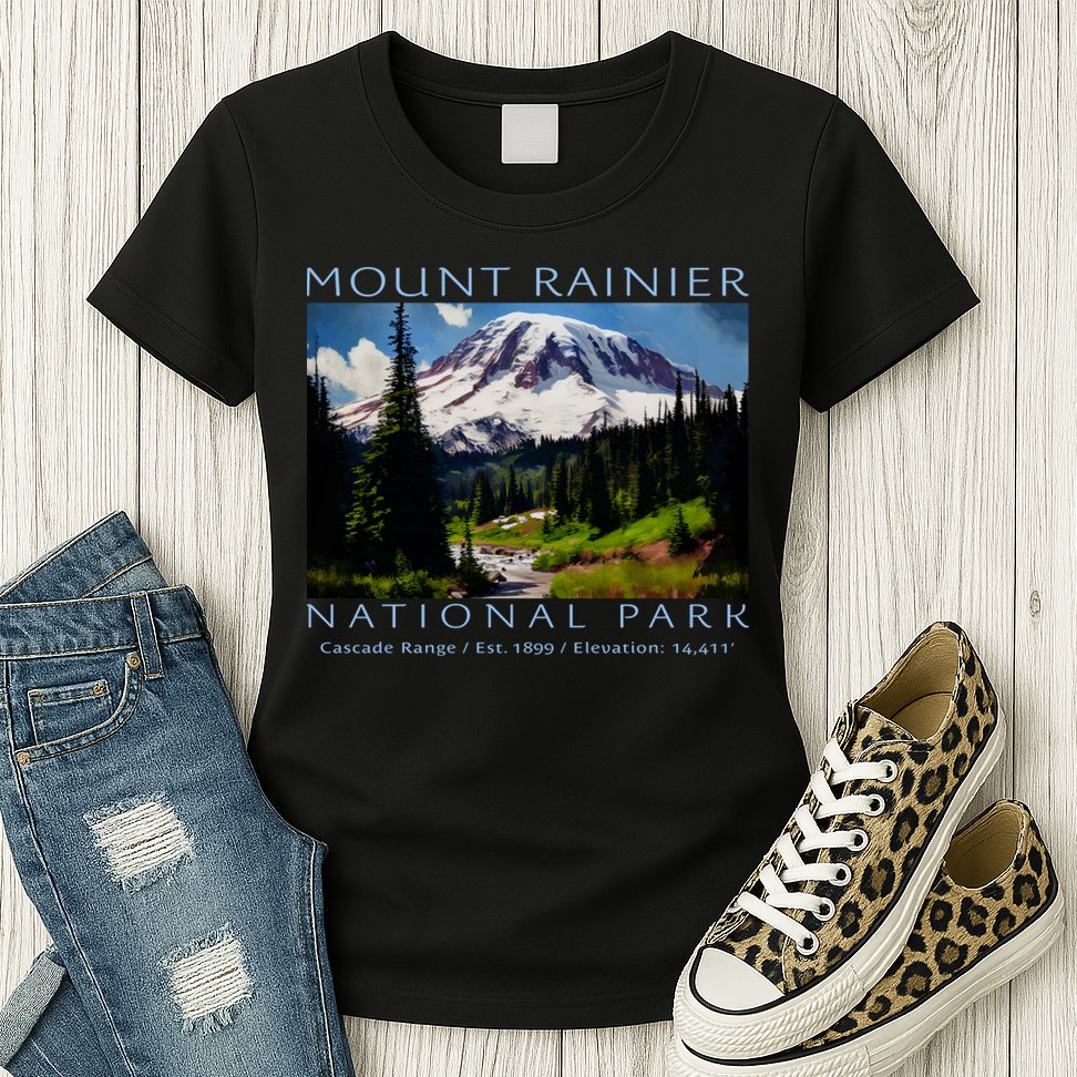 Mount Rainier National Park Womens T-Shirt