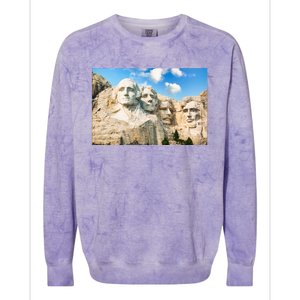 Mt. Rushmore National Memorial Park In South Dakota Colorblast Crewneck Sweatshirt