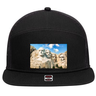 Mt. Rushmore National Memorial Park In South Dakota 7 Panel Mesh Trucker Snapback Hat