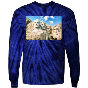 Mt. Rushmore National Memorial Park In South Dakota Tie-Dye Long Sleeve Shirt