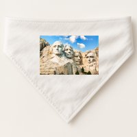Mt. Rushmore National Memorial Park In South Dakota USA-Made Doggie Bandana