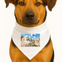 Mt. Rushmore National Memorial Park In South Dakota USA-Made Doggie Bandana