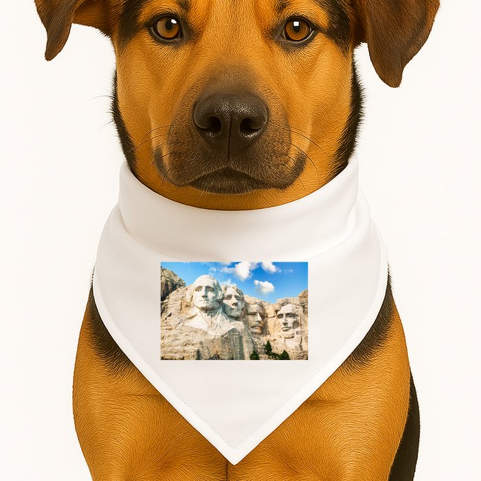 Mt. Rushmore National Memorial Park In South Dakota USA-Made Doggie Bandana