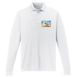 Mt. Rushmore National Memorial Park In South Dakota Performance Long Sleeve Polo