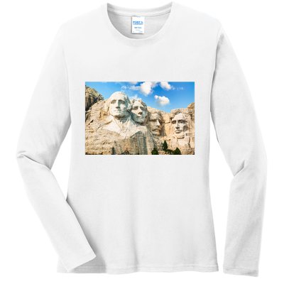Mt. Rushmore National Memorial Park In South Dakota Ladies Long Sleeve Shirt