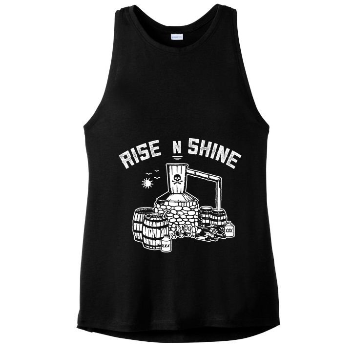Moonshine Rise N Shine Ladies PosiCharge Tri-Blend Wicking Tank