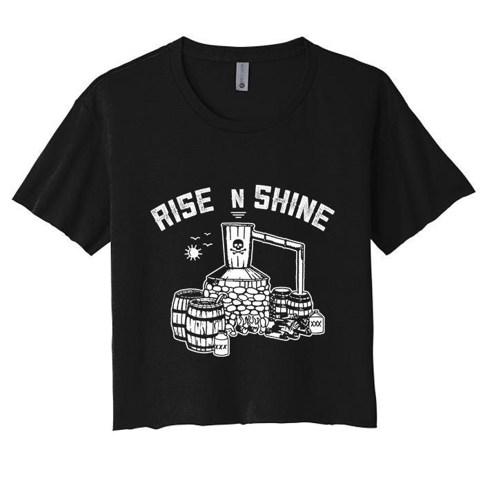 Moonshine Rise N Shine Women's Crop Top Tee