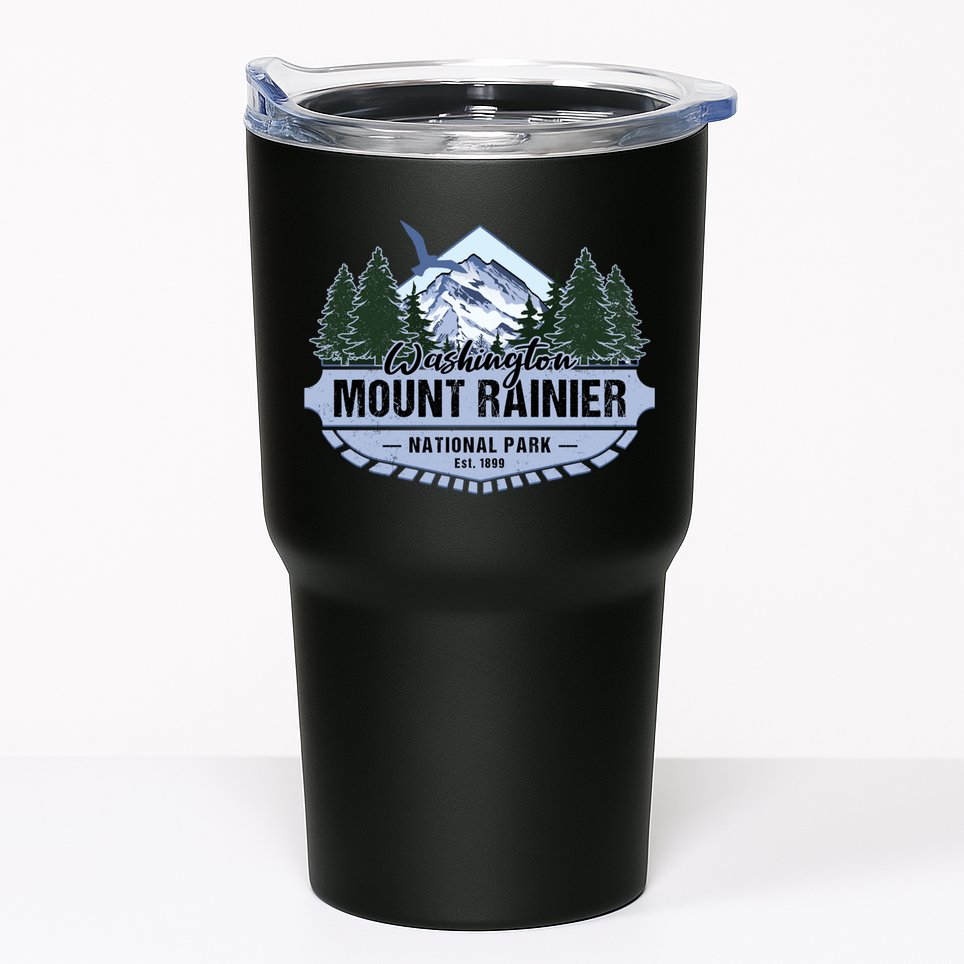 Mount Rainier National Park Washington Novelty Souvenir Tumbler