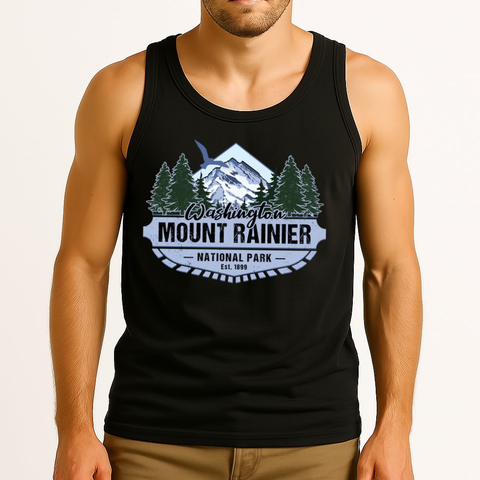 Mount Rainier National Park Washington Novelty Souvenir Tank Top