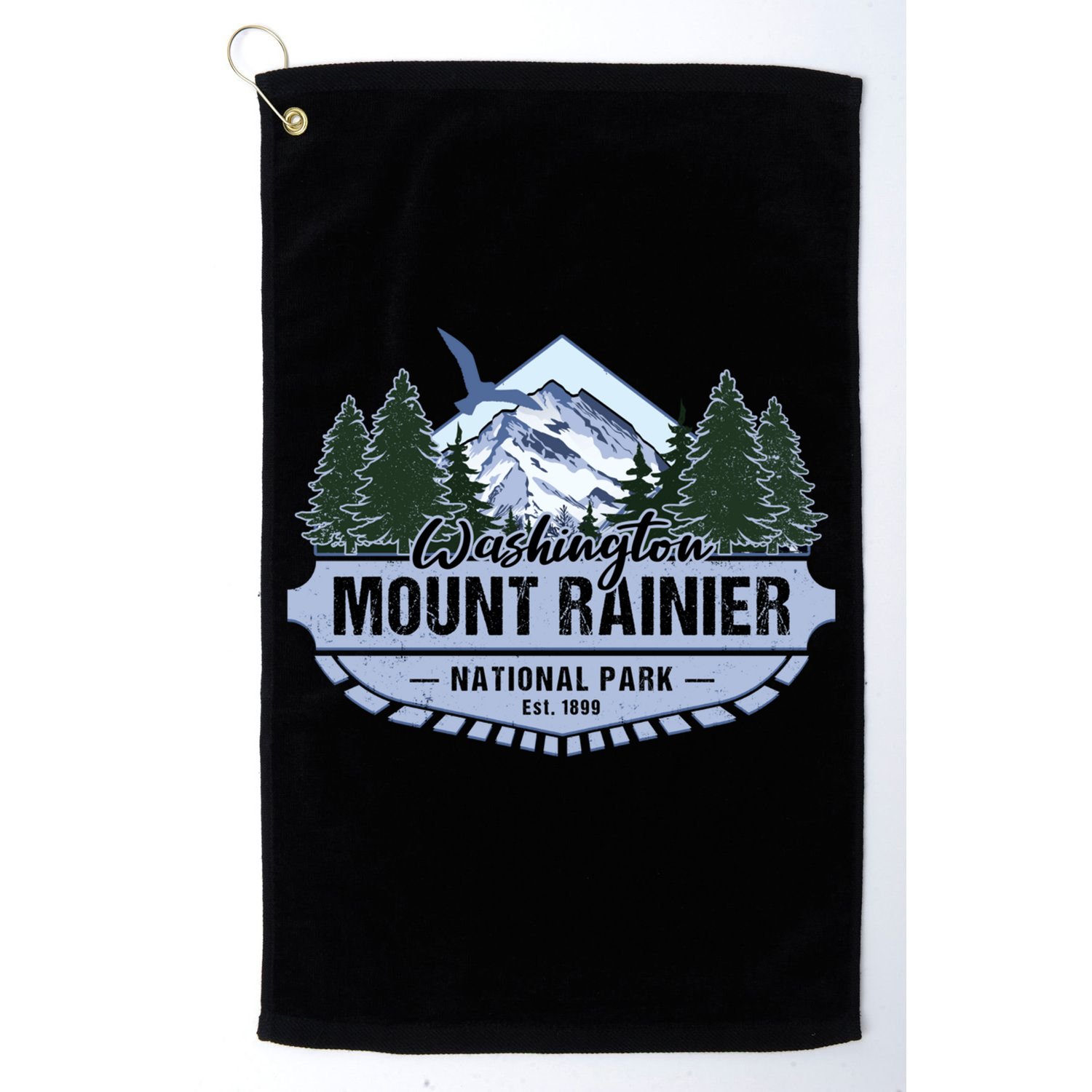 Mount Rainier National Park Washington Novelty Souvenir Golf Towel