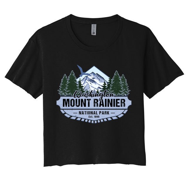 Mount Rainier National Park Washington Novelty Souvenir Crop Top