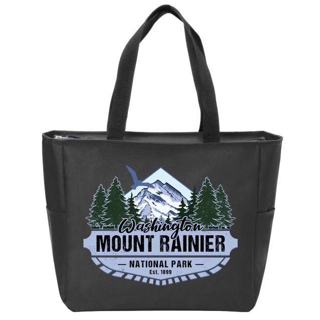 Mount Rainier National Park Washington Novelty Souvenir Zip Tote Bag