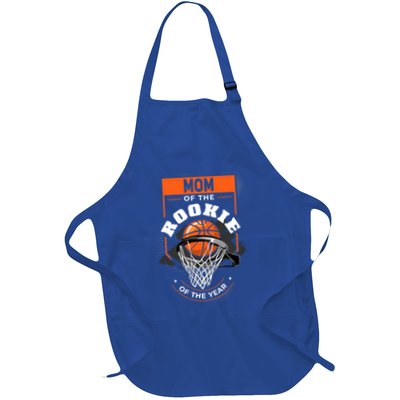 Mom Rookie Of The Year Basketball Mom Of The Rookie Funny Gift Full-Length Apron With Pockets