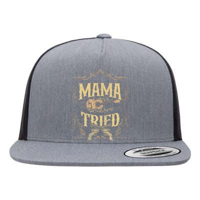 Mama-Tried Renegade Outlaw Music Lovers Country Flat Bill Trucker Hat