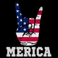 Merica Rock On Rock Sign Usa American Flag 4th Of July Cooling Performance Crew T-Shirt
