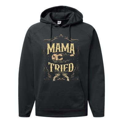 MamaTried Renegade Outlaw Music Lovers Country Performance Fleece Hoodie