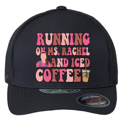 Mom Running On Ms Rachel And Iced Coffee Flexfit Unipanel Trucker Cap