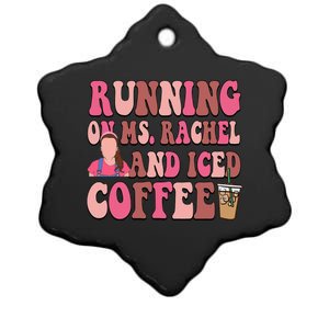 Mom Running On Ms Rachel And Iced Coffee Ceramic Star Ornament