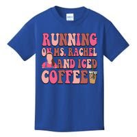 Mom Running On Ms Rachel And Iced Coffee Kids T-Shirt