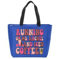 Mom Running On Ms Rachel And Iced Coffee Zip Tote Bag