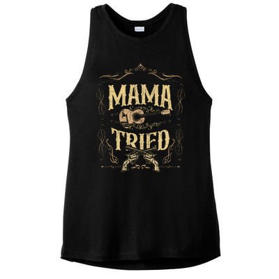 Mamatried Renegade Outlaw Music Lovers Ladies PosiCharge Tri-Blend Wicking Tank