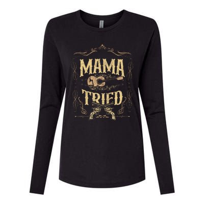 Mamatried Renegade Outlaw Music Lovers Womens Cotton Relaxed Long Sleeve T-Shirt