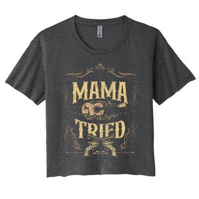 Mamatried Renegade Outlaw Music Lovers Women's Crop Top Tee