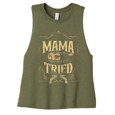 Mamatried Renegade Outlaw Music Lovers Women's Racerback Cropped Tank