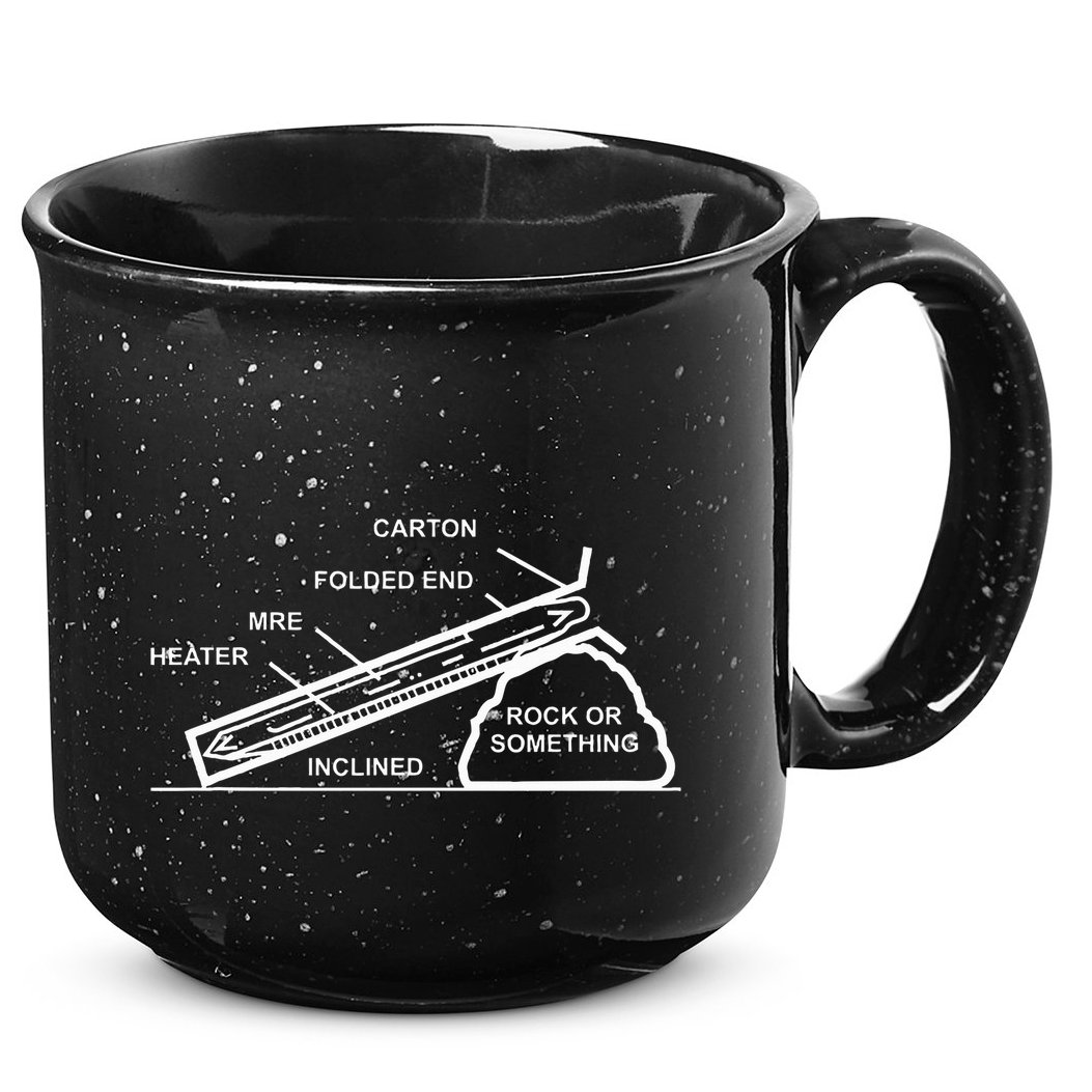 Mre Rock Or Something Military Humor 15oz Campfire Ceramic Mug