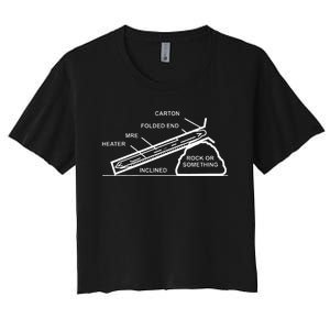 Mre Rock Or Something Military Humor Women's Crop Top Tee