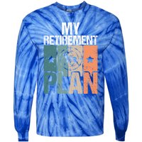 My Retiret Plan Grandfather Stag Deer Hunting Doe Retiree Gift Tie-Dye Long Sleeve Shirt