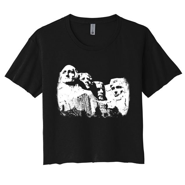 Mount Rushmore Presidents Sculpture Funny Gift Crop Top