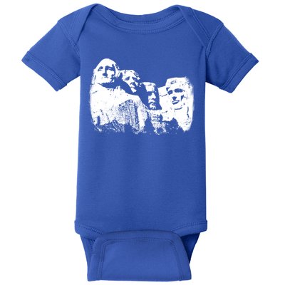 Mount Rushmore Presidents Sculpture Funny Gift Baby Bodysuit