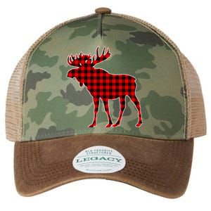 Moose Red Plaid Buffalo Matching Pajama Legacy Tie Dye Trucker Hat