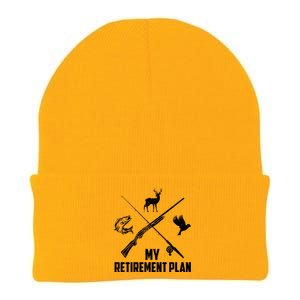 My Retiret Plan Hunting Deer Game Birds Fishing Funny Cute Gift Knit Cap Winter Beanie