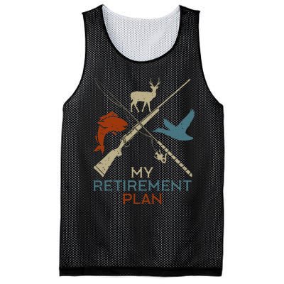 My Retirement Plan Hunting Fishing Hunter Grandfather Mesh Reversible Basketball Jersey Tank