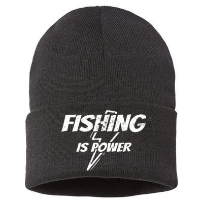 My Retirement Plan Fishing Funny Fisherman Gift Party Sustainable Knit Beanie