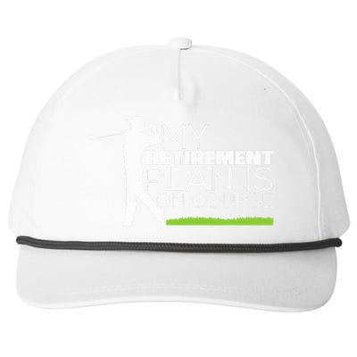 My Retirement Plan Is On Course Funny Golf Retired Golfer Snapback Five-Panel Rope Hat