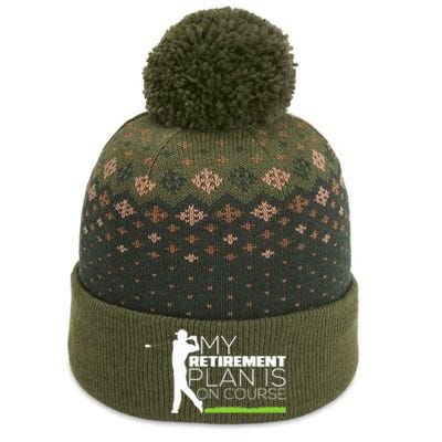 My Retirement Plan Is On Course Funny Golf Retired Golfer The Baniff Cuffed Pom Beanie