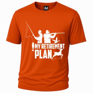 My Retiret Plan Hunting Fishing Retiree Funny Retiret Gift Cooling Performance Crew T-Shirt