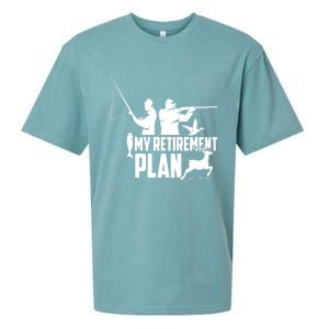 My Retiret Plan Hunting Fishing Retiree Funny Retiret Gift Sueded Cloud Jersey T-Shirt